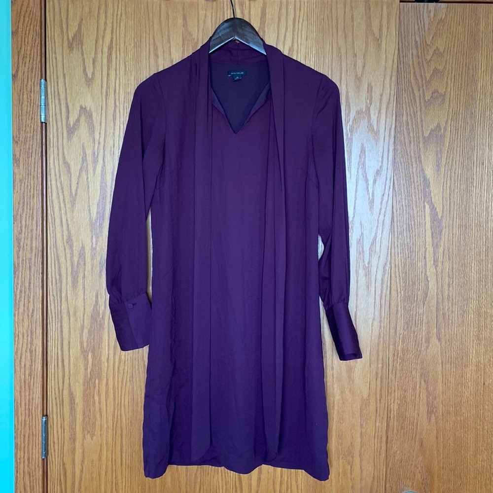 Ann Taylor deep plum colored dress
